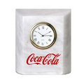 Rectangle Clock w/Bevel - White